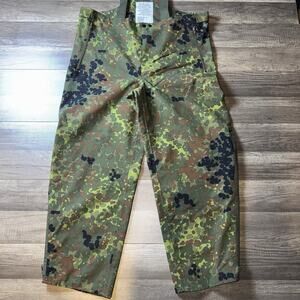 Feuchter Ringelai German Army Flecktarn Gore-Tex Rain Pants Mens 48/50 1993 Camo